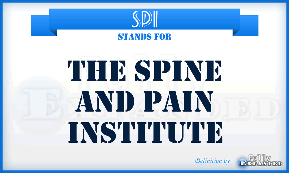 SPI - The Spine and Pain Institute