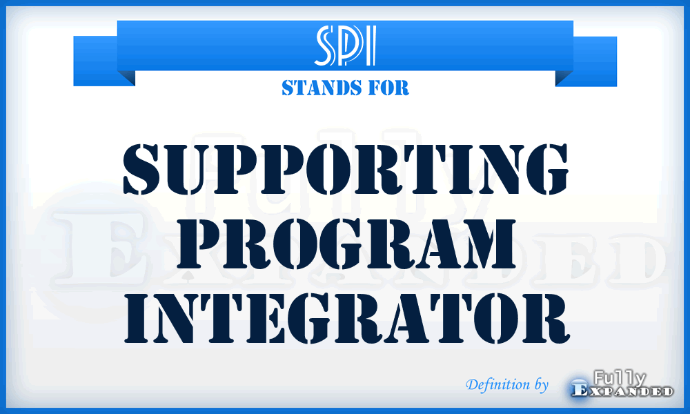 SPI - supporting program integrator
