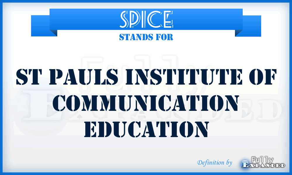 SPICE - St Pauls Institute of Communication Education