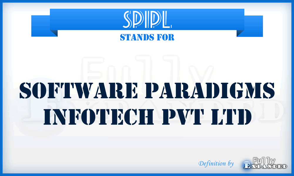 SPIPL - Software Paradigms Infotech Pvt Ltd