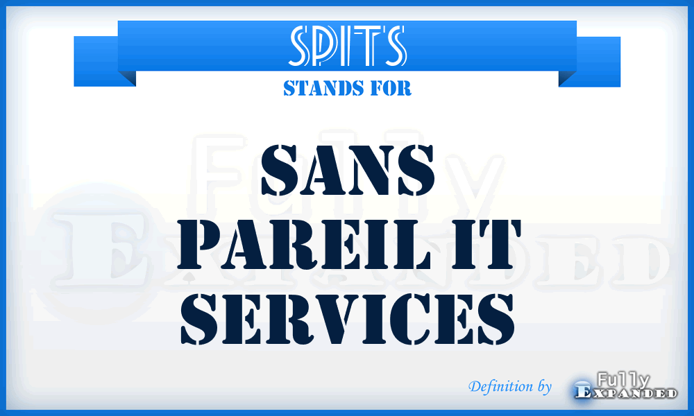 SPITS - Sans Pareil IT Services