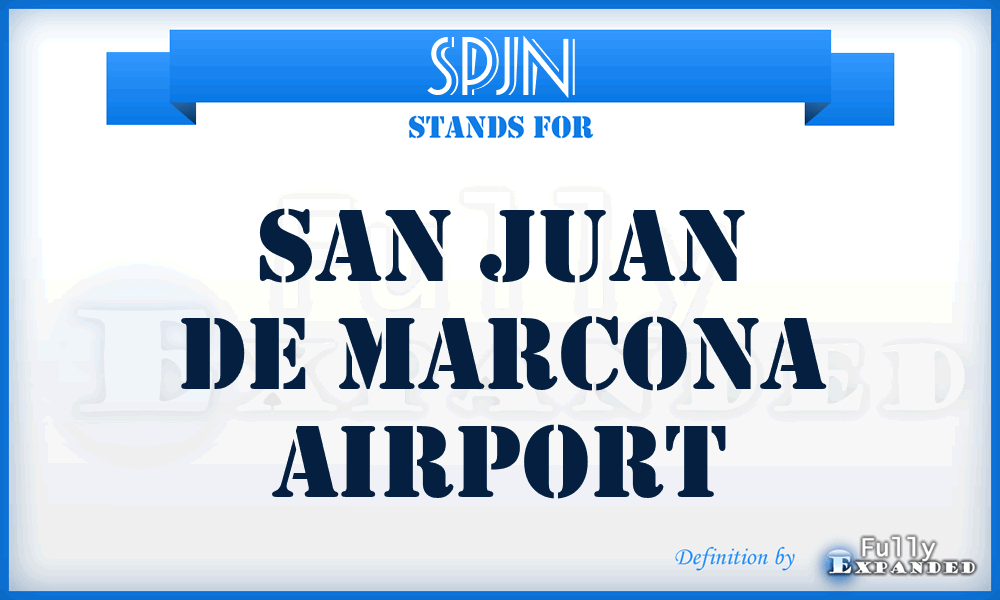 SPJN - San Juan De Marcona airport