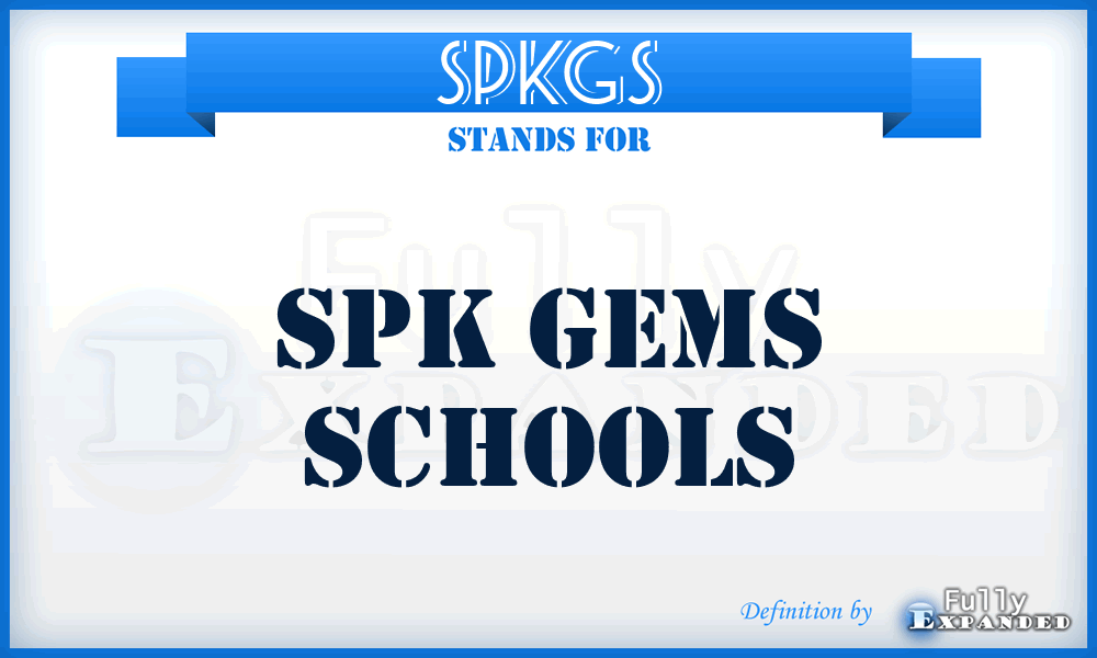 SPKGS - SPK Gems Schools