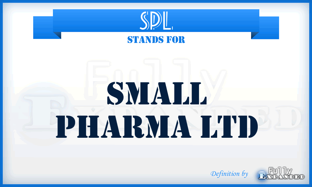 SPL - Small Pharma Ltd