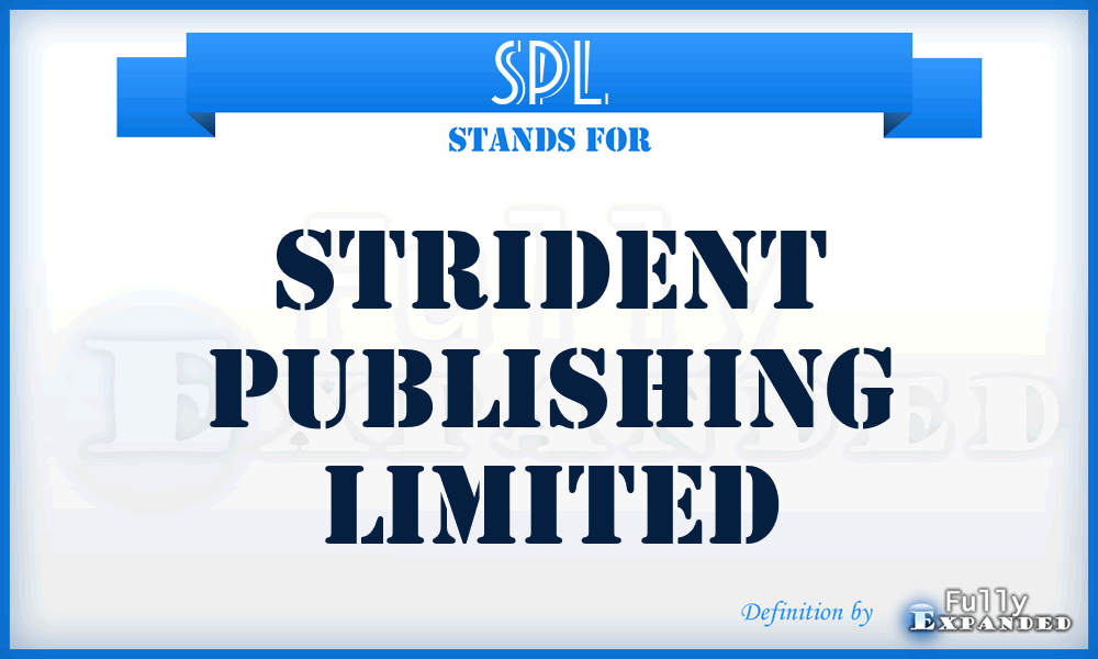 SPL - Strident Publishing Limited