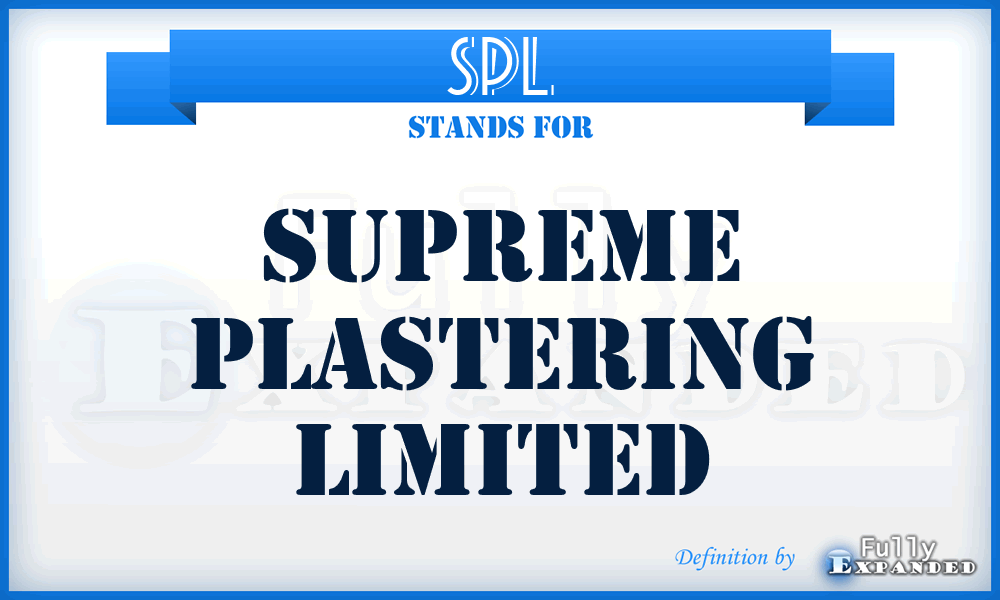 SPL - Supreme Plastering Limited