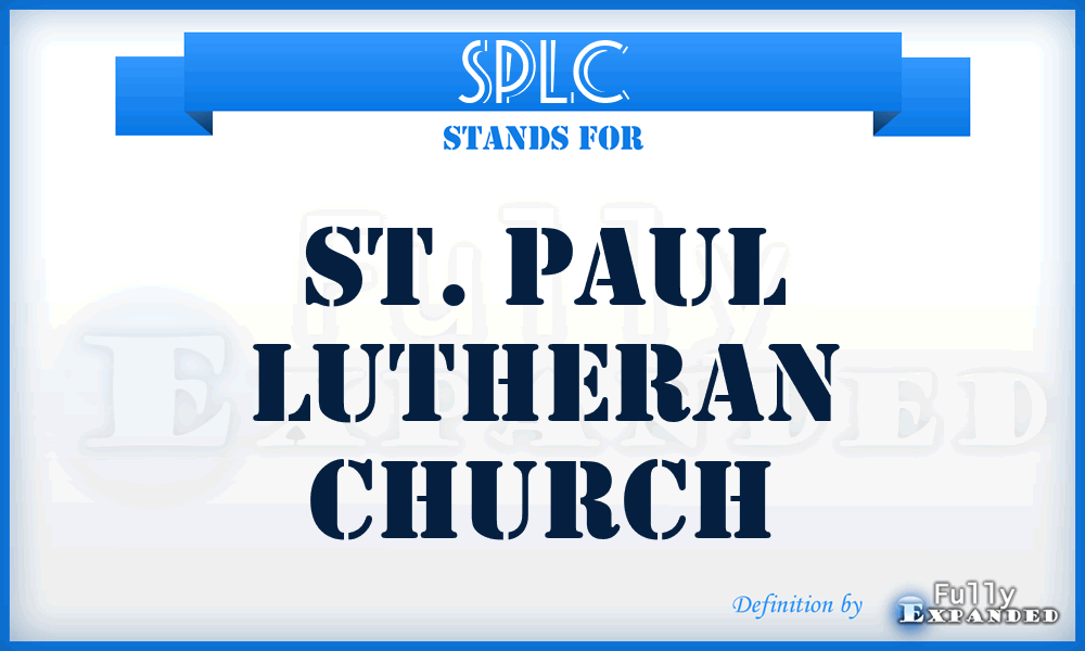 SPLC - St. Paul Lutheran Church