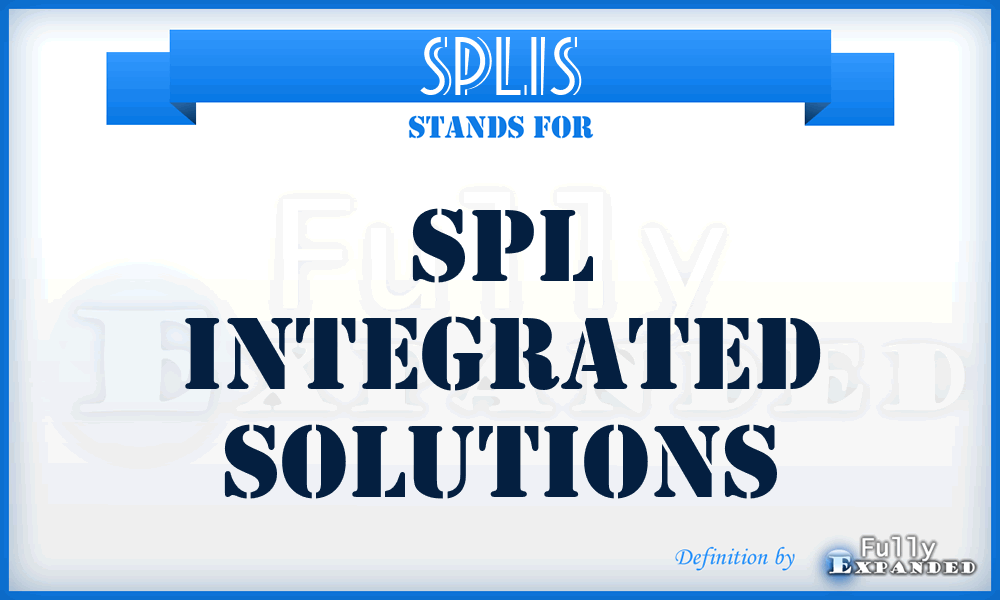 SPLIS - SPL Integrated Solutions