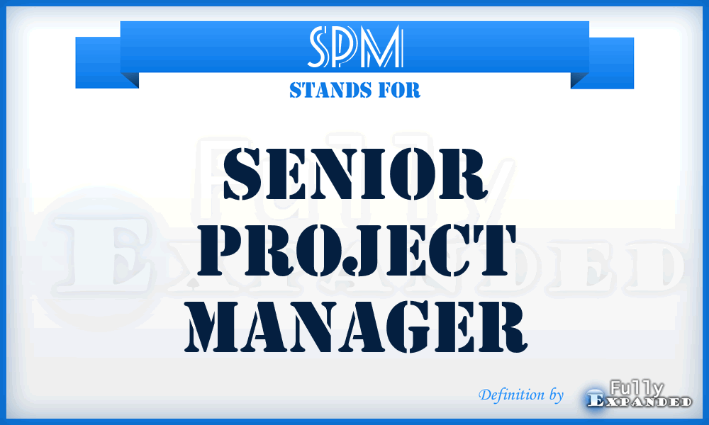 SPM - Senior Project Manager