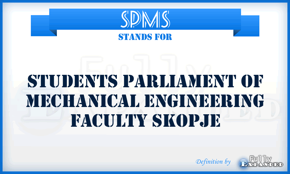 SPMS - Students Parliament of Mechanical engineering faculty Skopje