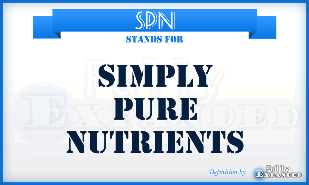 SPN - Simply Pure Nutrients