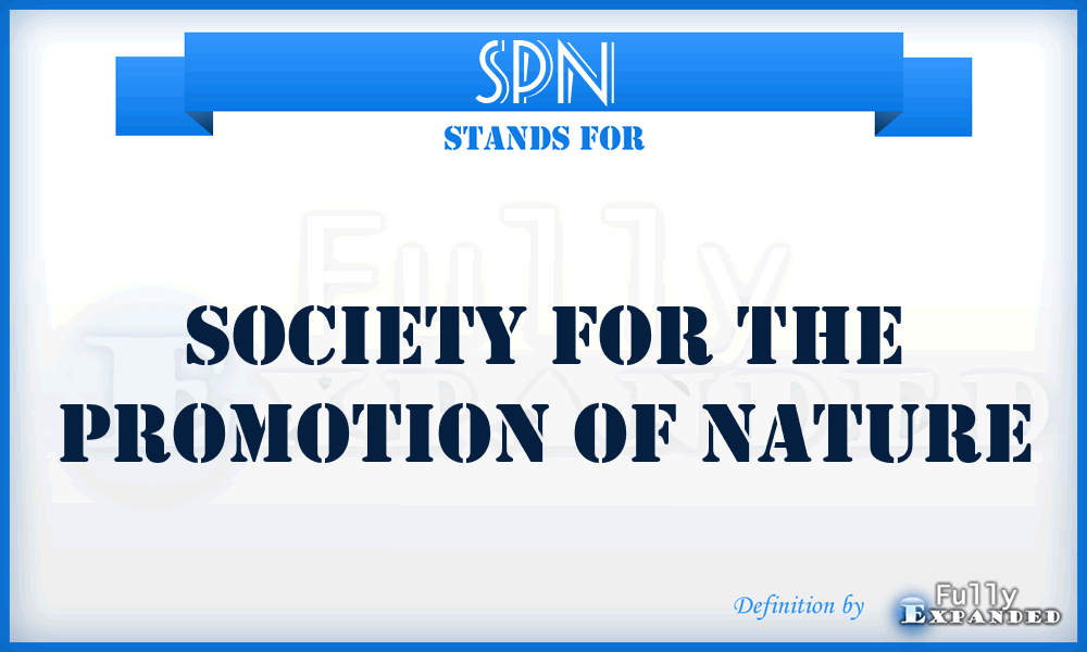 SPN - Society for the Promotion of Nature