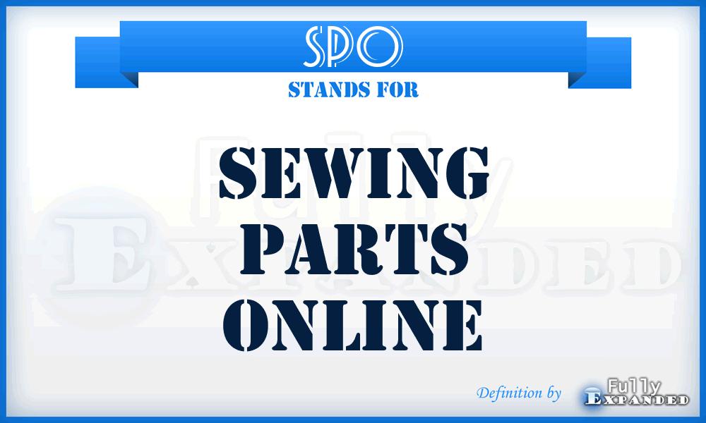 SPO - Sewing Parts Online