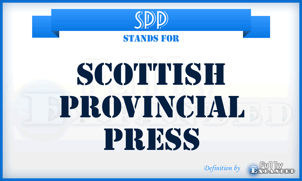 SPP - Scottish Provincial Press