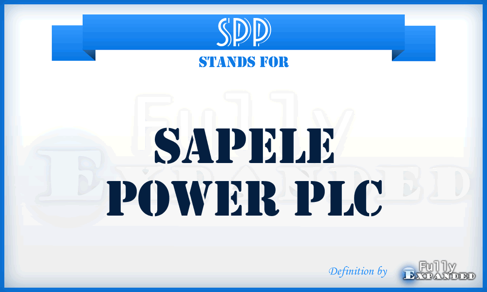 SPP - Sapele Power PLC