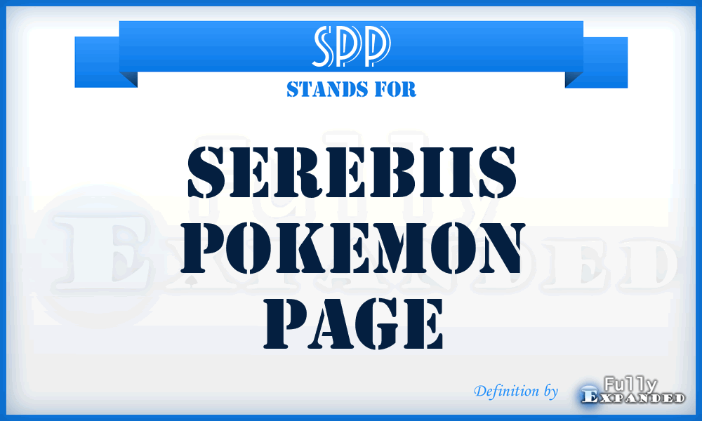 SPP - Serebiis Pokemon Page