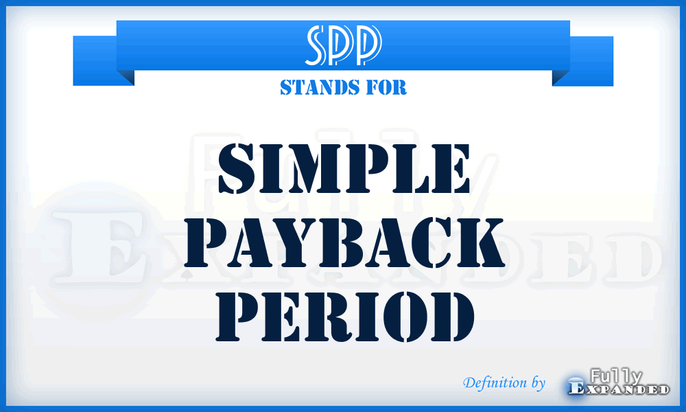 SPP - Simple Payback Period