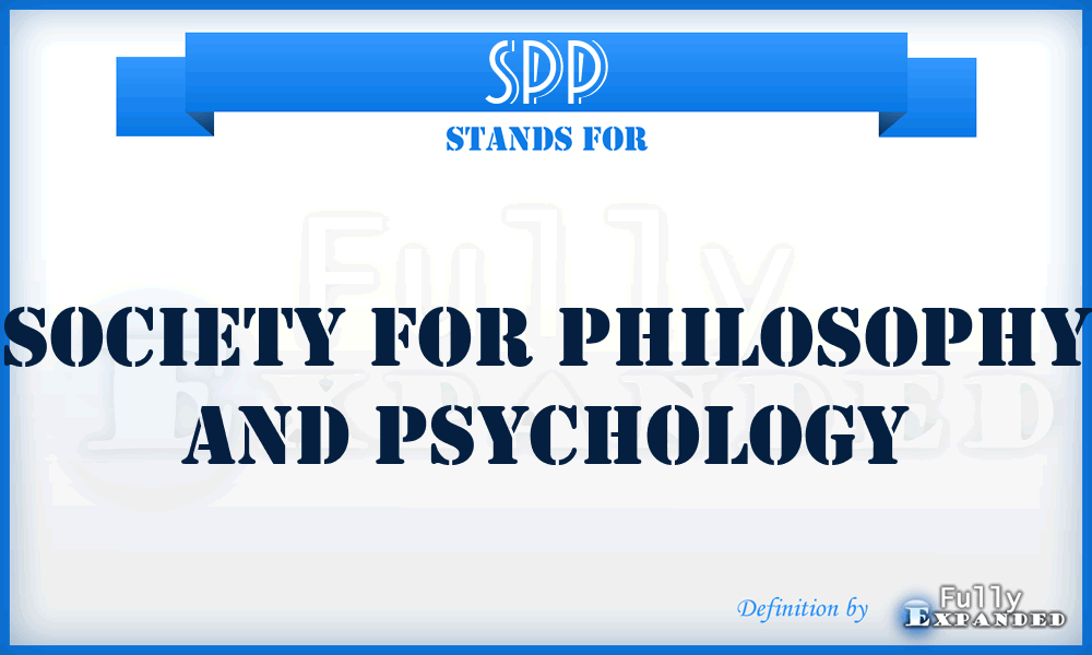 SPP - Society for Philosophy and Psychology