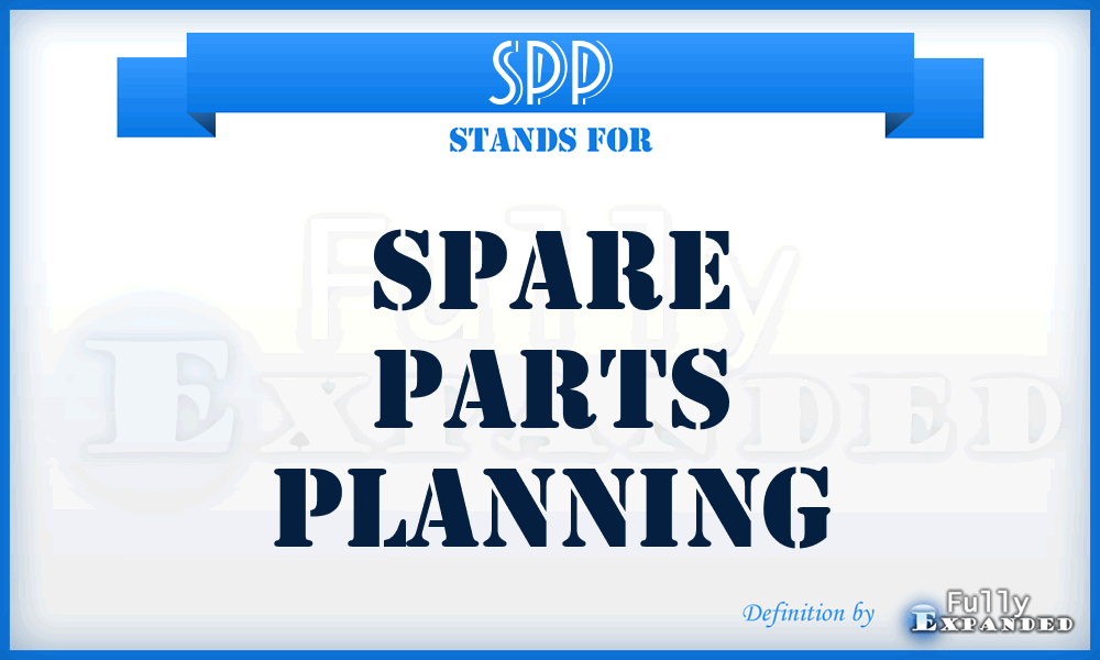 SPP - Spare Parts Planning