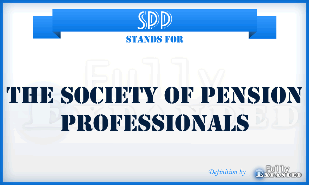 SPP - The Society of Pension Professionals