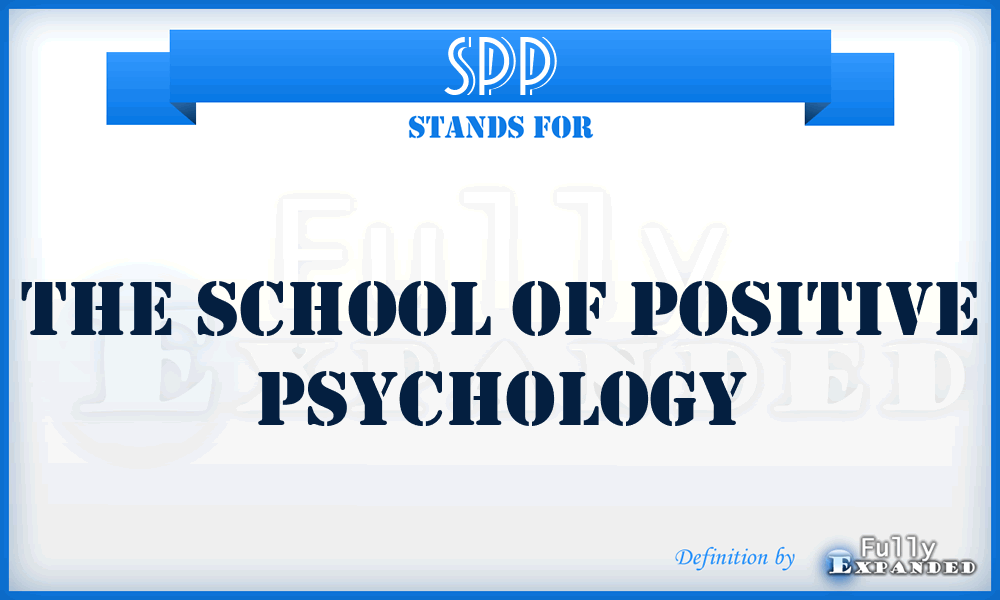 SPP - The School of Positive Psychology