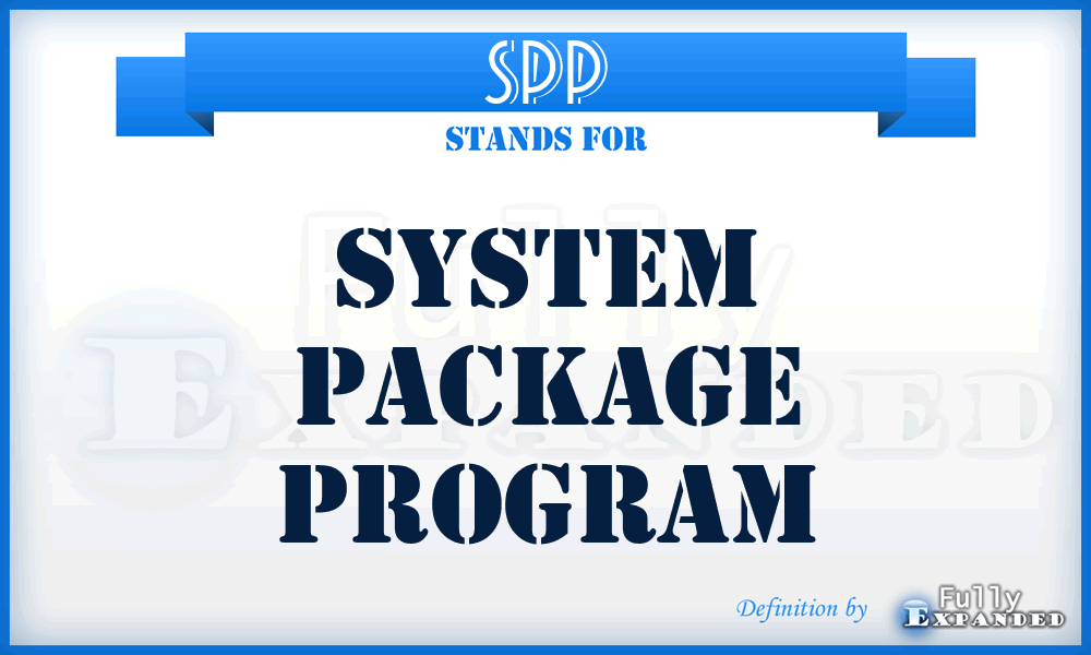 SPP - system package program