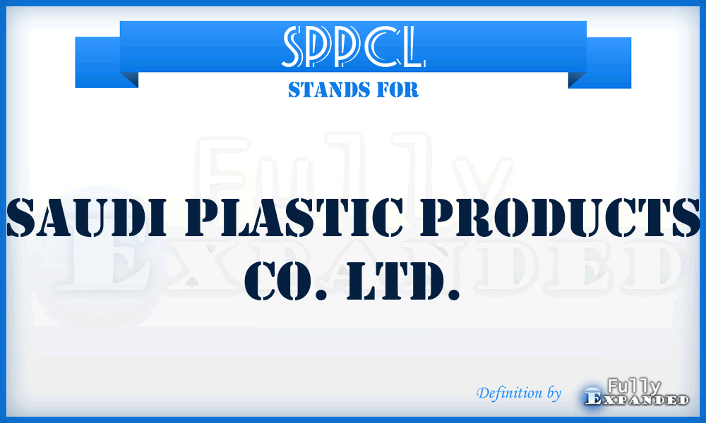 SPPCL - Saudi Plastic Products Co. Ltd.