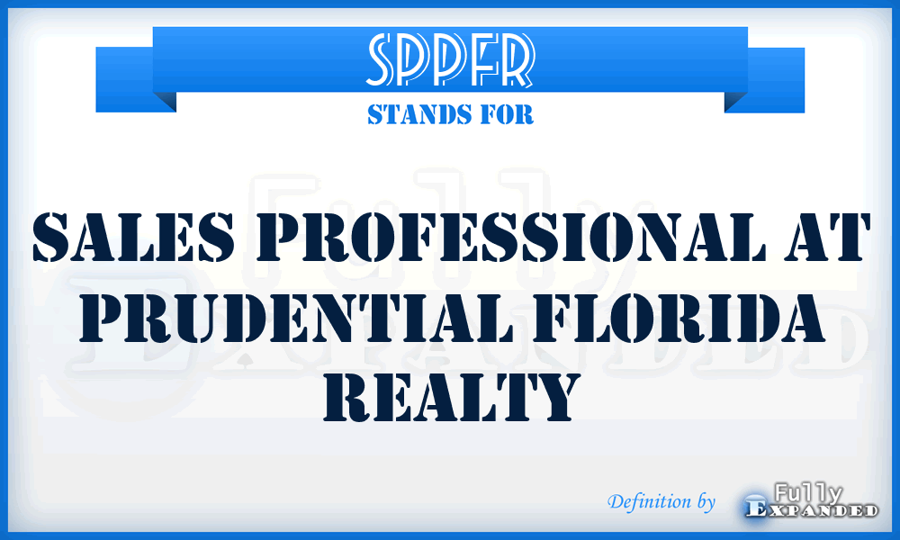 SPPFR - Sales Professional at Prudential Florida Realty