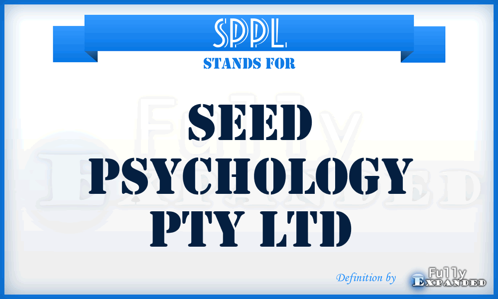 SPPL - Seed Psychology Pty Ltd