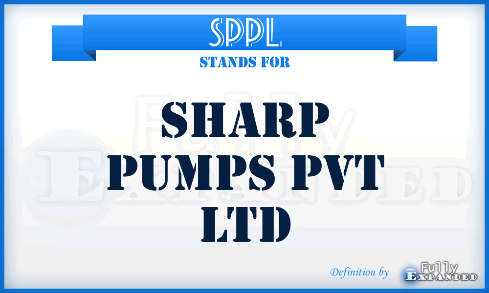 SPPL - Sharp Pumps Pvt Ltd