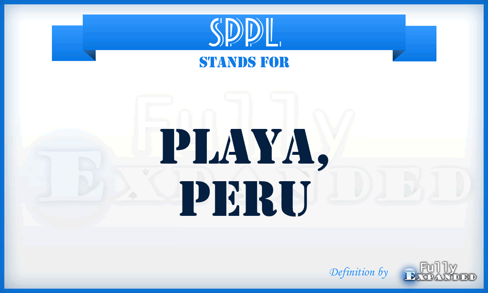 SPPL - Playa, Peru