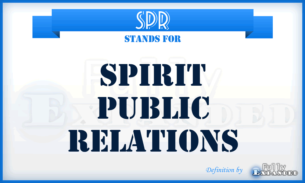 SPR - Spirit Public Relations