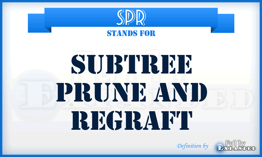SPR - Subtree Prune And Regraft