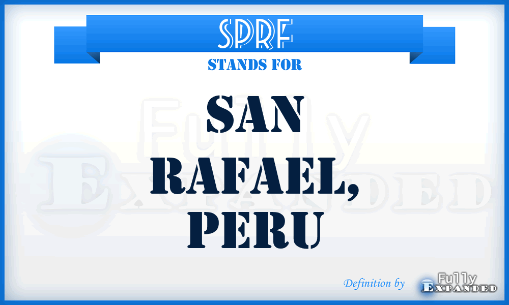 SPRF - San Rafael, Peru