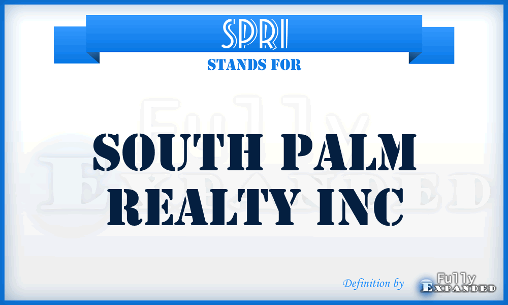 SPRI - South Palm Realty Inc