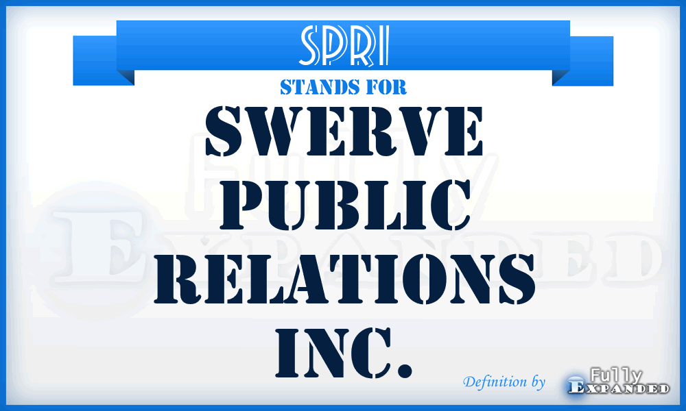 SPRI - Swerve Public Relations Inc.