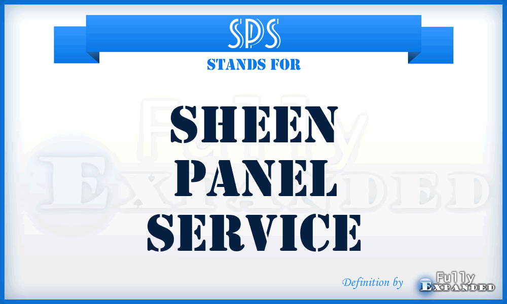 SPS - Sheen Panel Service