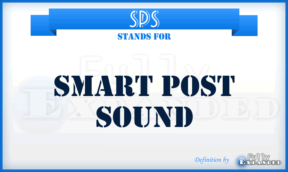 SPS - Smart Post Sound
