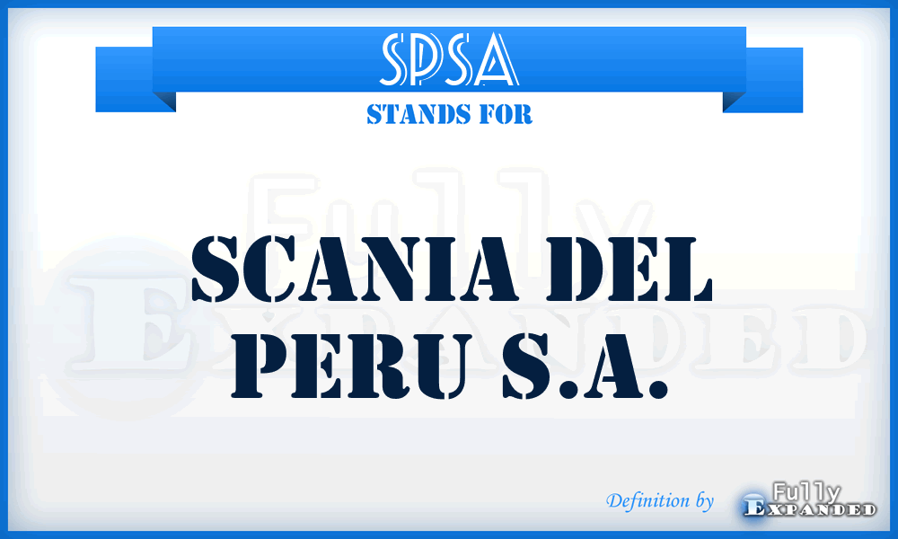 SPSA - Scania del Peru S.A.