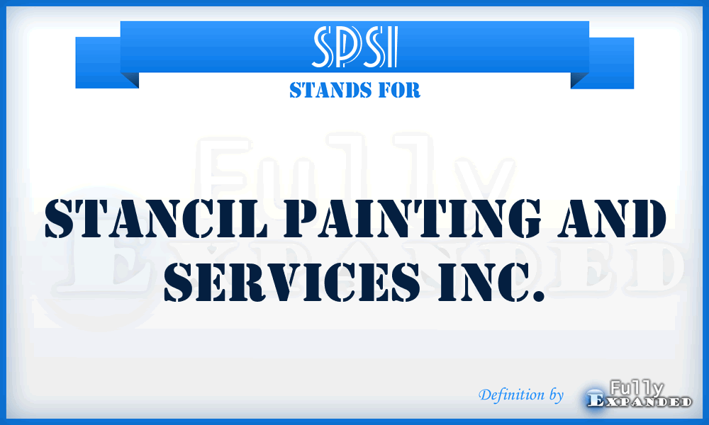 SPSI - Stancil Painting and Services Inc.