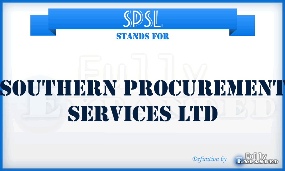 SPSL - Southern Procurement Services Ltd