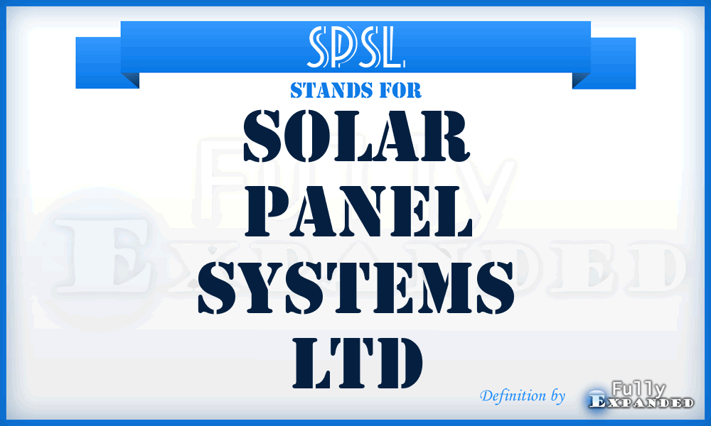 SPSL - Solar Panel Systems Ltd