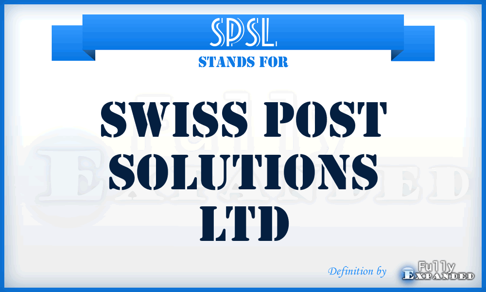 SPSL - Swiss Post Solutions Ltd