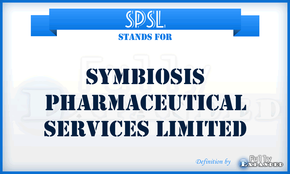 SPSL - Symbiosis Pharmaceutical Services Limited