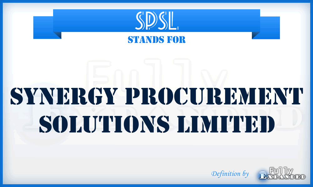 SPSL - Synergy Procurement Solutions Limited