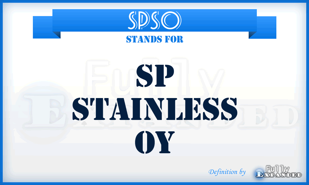 SPSO - SP Stainless Oy