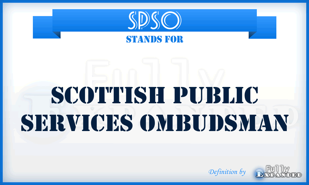 SPSO - Scottish Public Services Ombudsman