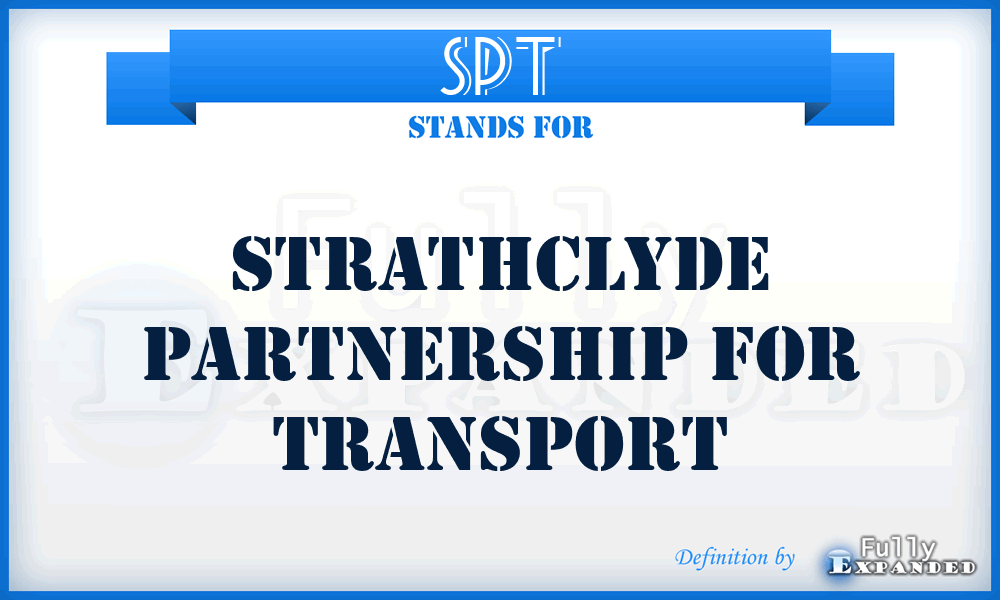SPT - Strathclyde Partnership for Transport