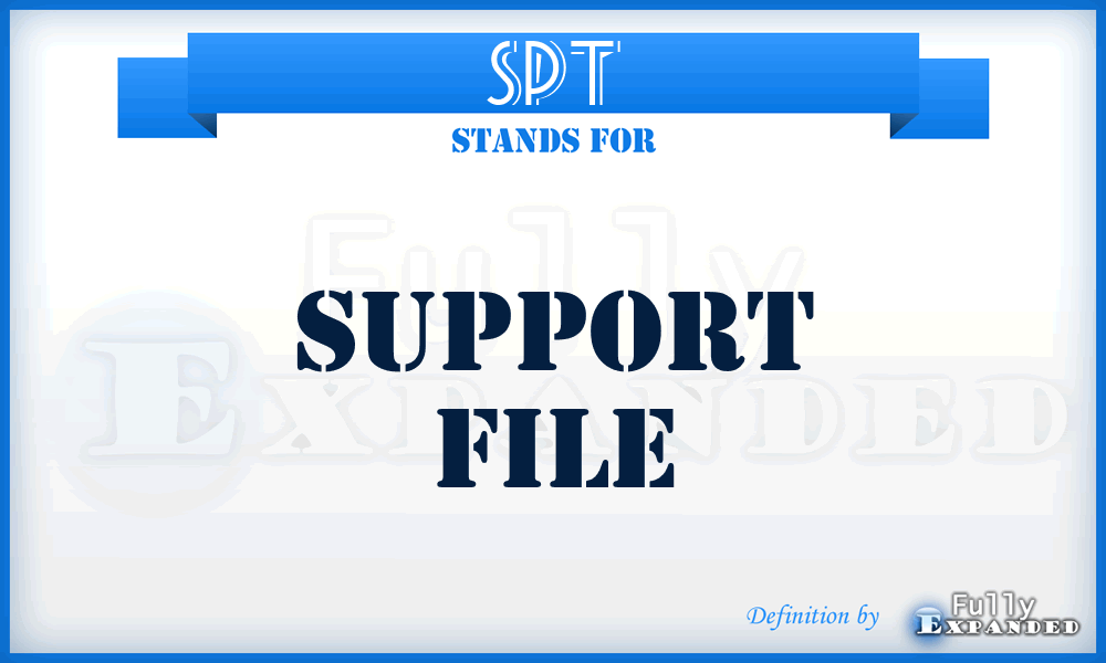 SPT - Support file