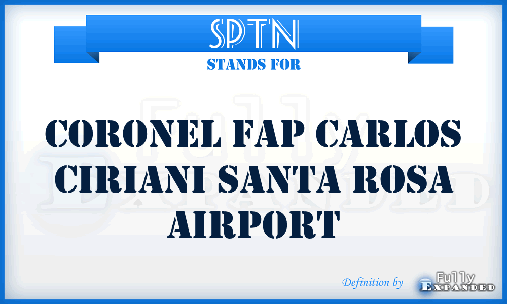 SPTN - Coronel Fap Carlos Ciriani Santa Rosa airport